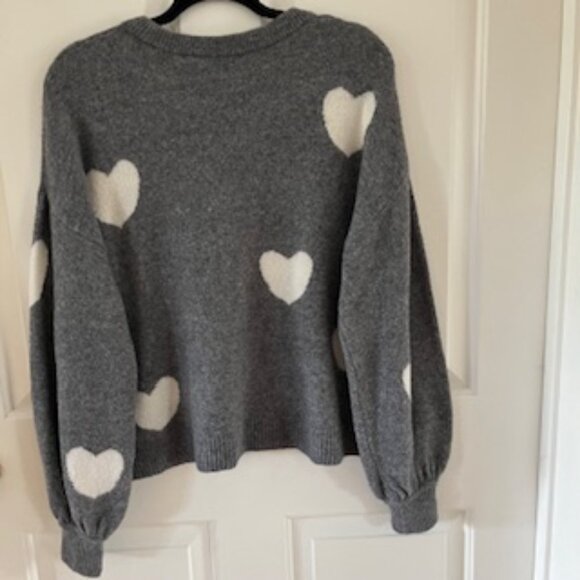 Madewell Heart Balloon-Sleeve Sweater - Medium - Picture 3 of 8